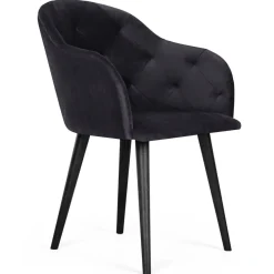 Fauteuil Velours Noir RIONE