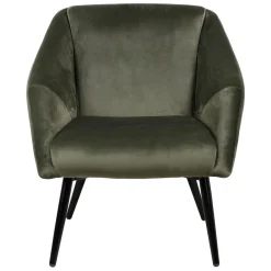 Fauteuil velours vert foncé