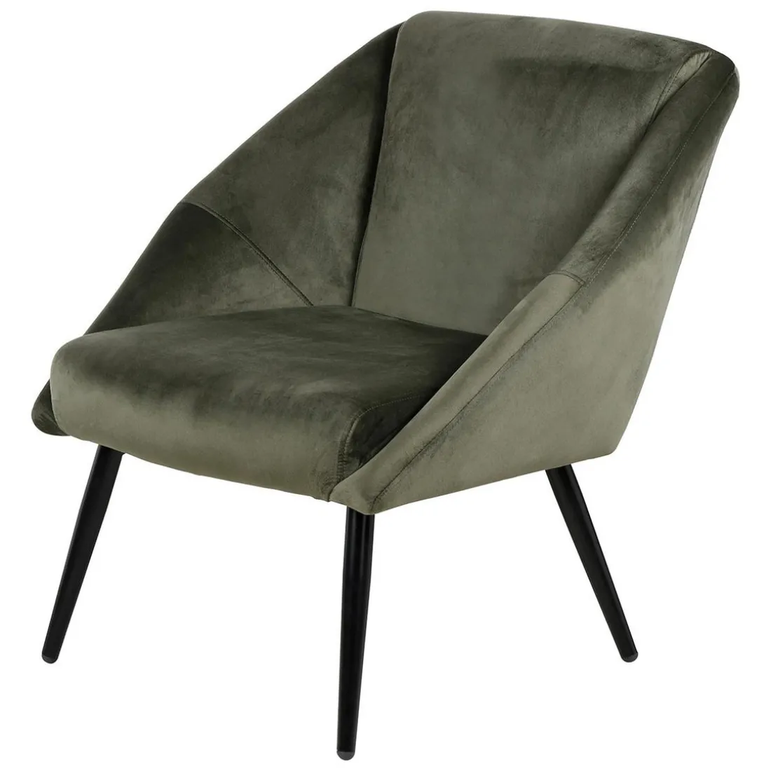 Fauteuil velours vert foncé