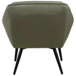 Fauteuil velours vert foncé