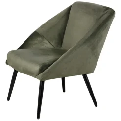 Fauteuil velours vert foncé