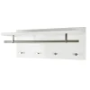 Garderobe murale barre et 4 crochets optique inox