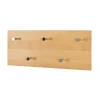 Garderobe murale en bois 5 crochets chromés