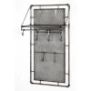Garderobe murale en métal avec 9 crochets et rangement supplémentaire pliable anthracite