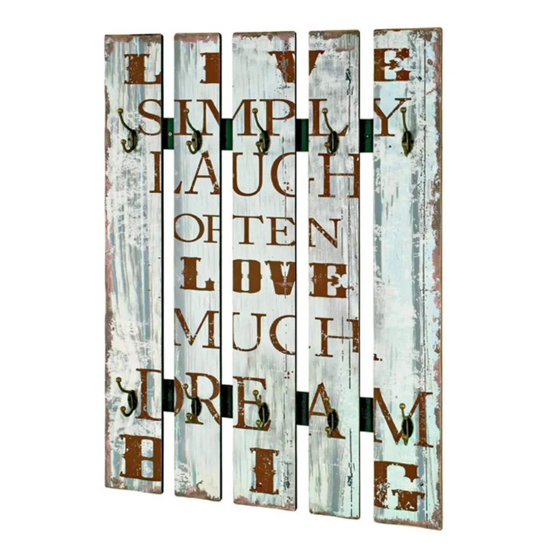 Garderobe murale Live bleu 10 crochets