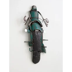 Garderobe murale Motard 3 crochets verte