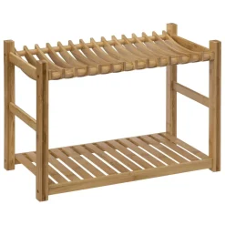 Égouttoir 2 niveaux et couverts bambou