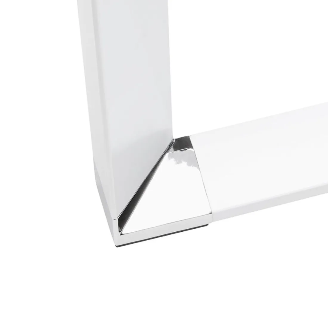 Grand bureau de direction en angle 'XLINE' en verre blanc