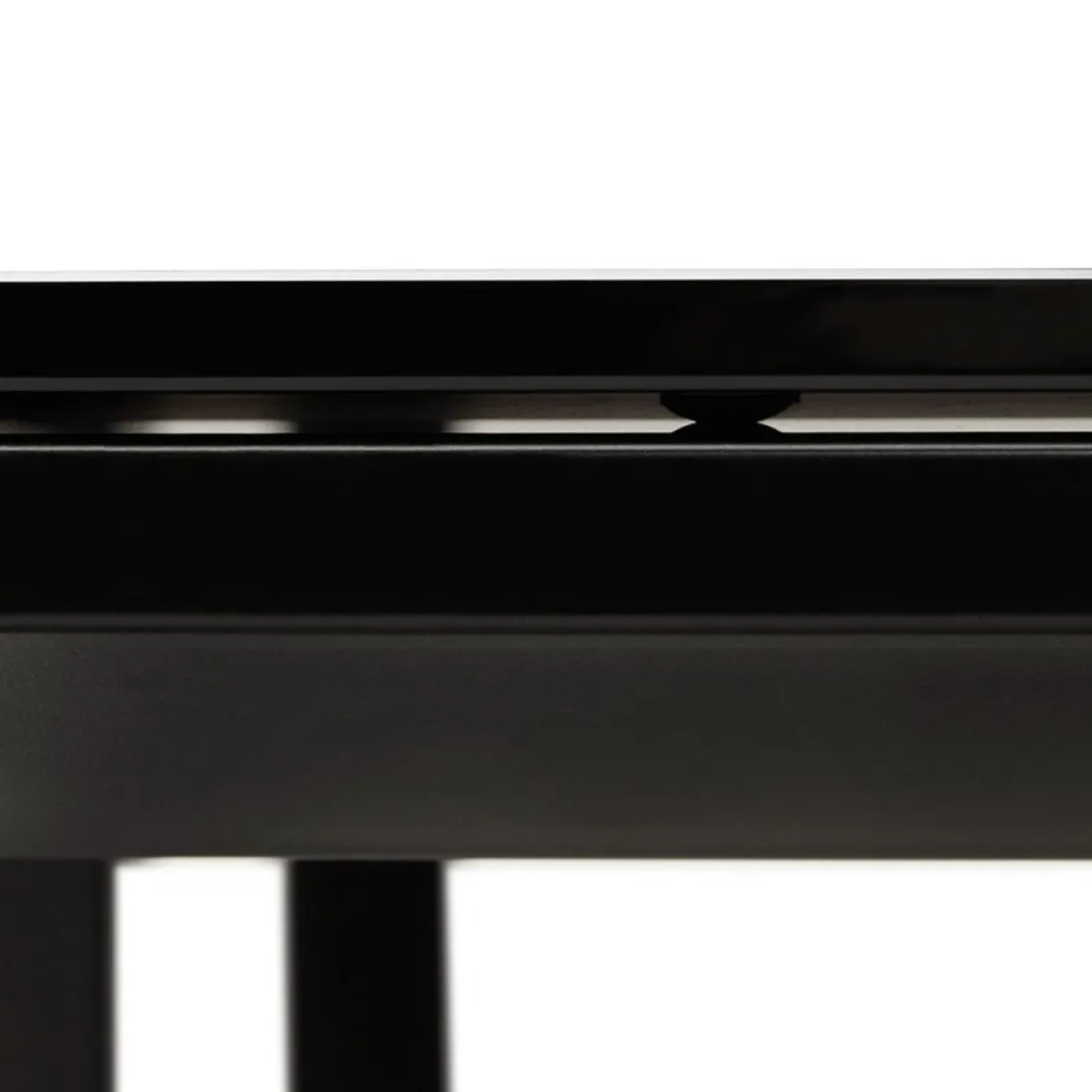 Grand bureau de direction en angle 'XLINE' en verre noir