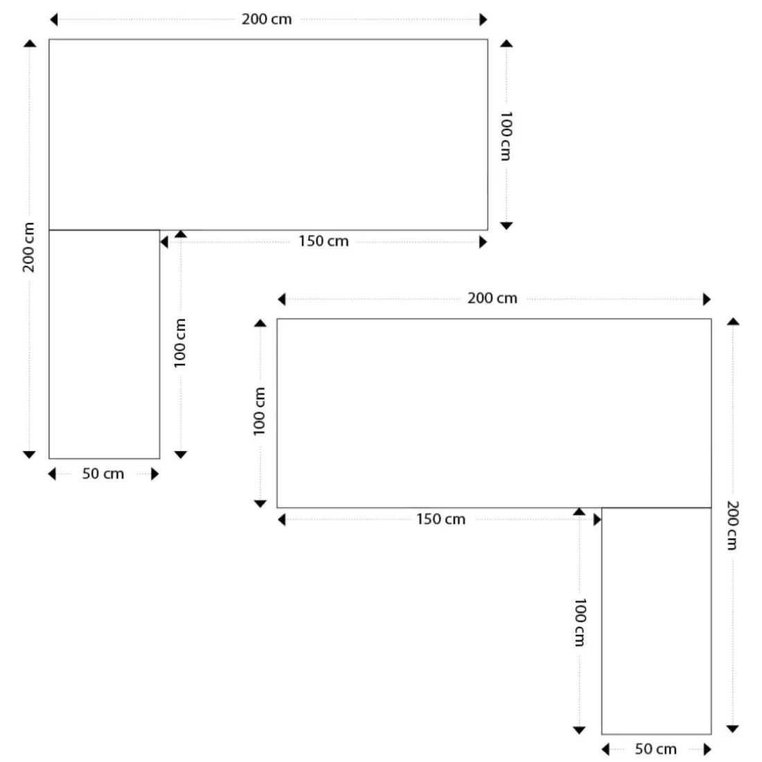 Grand bureau de direction en angle 'XLINE' en bois finition naturelle et structure blanche