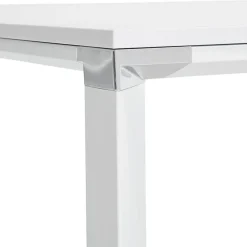 Grand bureau de direction droit 'XLINE' en bois blanc