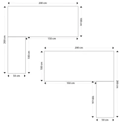 Grand bureau de direction en angle 'XLINE' en bois finition Noyer et structure noire