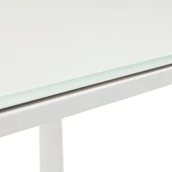 Grand bureau de direction droit 'XLINE' en verre blanc