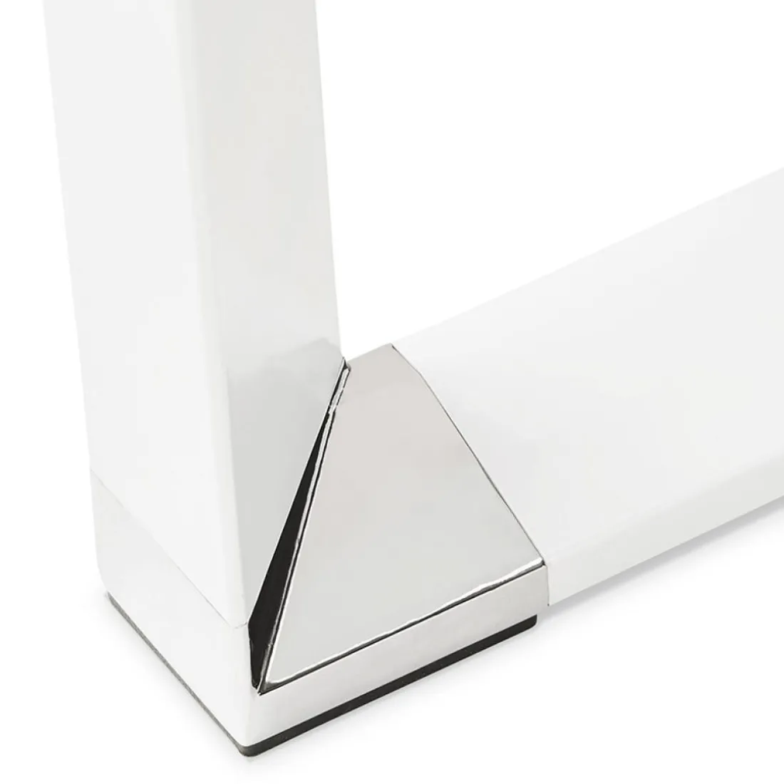 Grand bureau de direction droit 'XLINE' en verre blanc