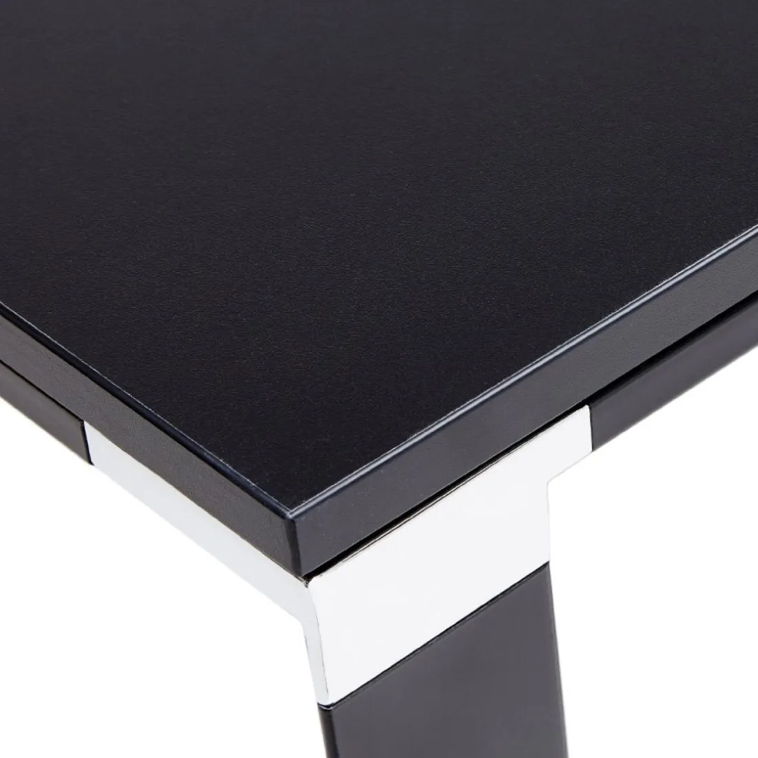 Grand bureau de direction droit 'XLINE' en bois noir