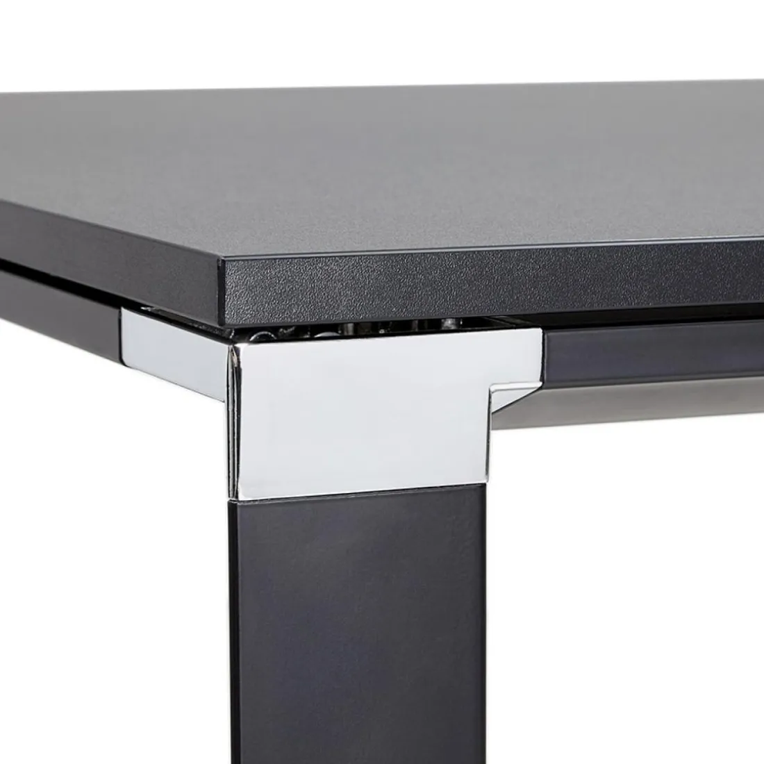 Grand bureau de direction droit 'XLINE' en bois noir