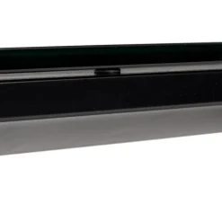 Grand bureau de direction droit 'XLINE' en verre noir