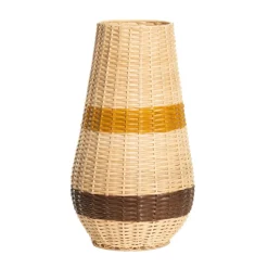 Grand vase en bambou tresse Vannier