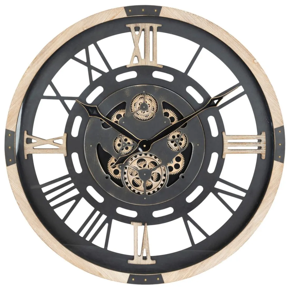 Horloge mécanique bois