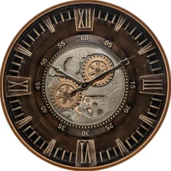 Horloge mécanique Yoni Métal marron