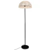 Lampadaire droit en métal - beige