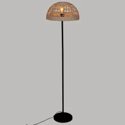 Lampadaire droit en métal - beige