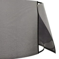 Lampe à poser design 'SPRING MINI' avec abat-jour gris et trépied noir