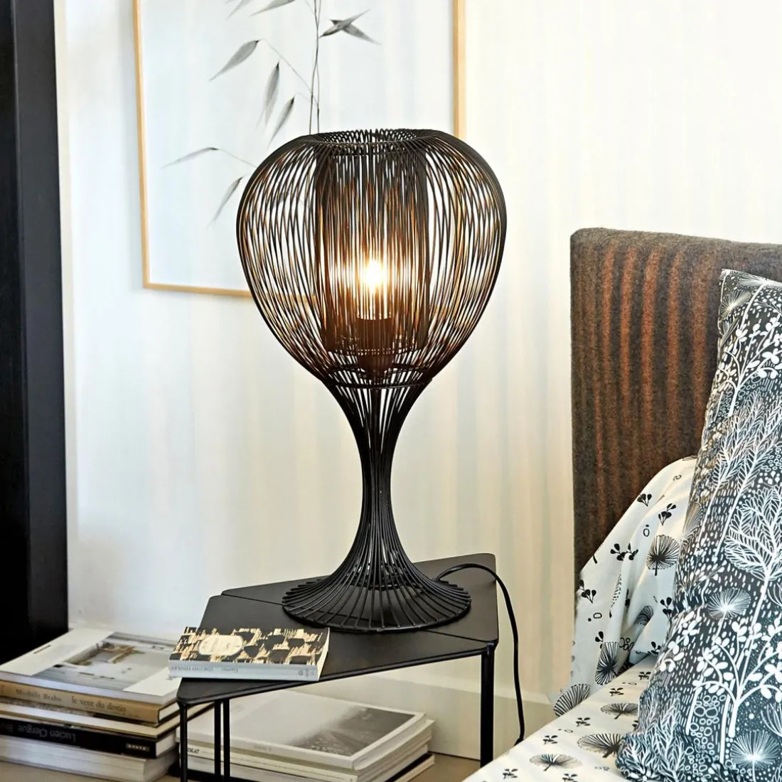 Lampe à poser en Métal Noir