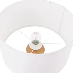 Lampe à poser trepied 'SPRING MINI' avec abat-jour blanc style scandinave