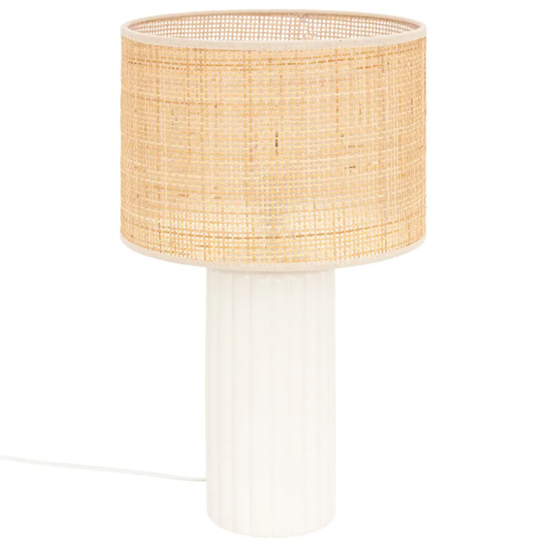 Lampe céramique Tylia Blanc