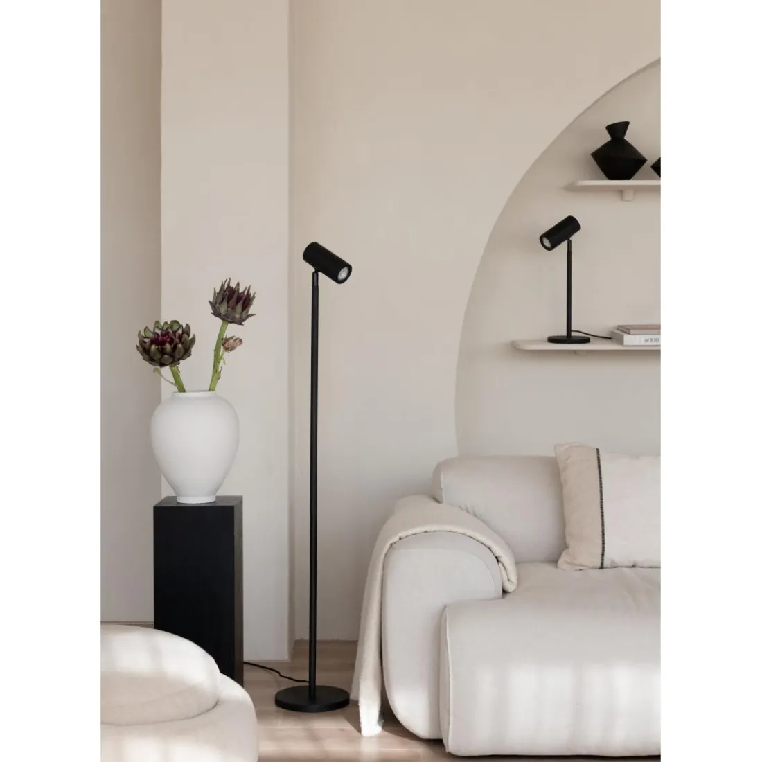 Lampe de table bambou Java noir