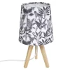 Lampe pieds Bois Abat-jour 13 x 13 Jungle