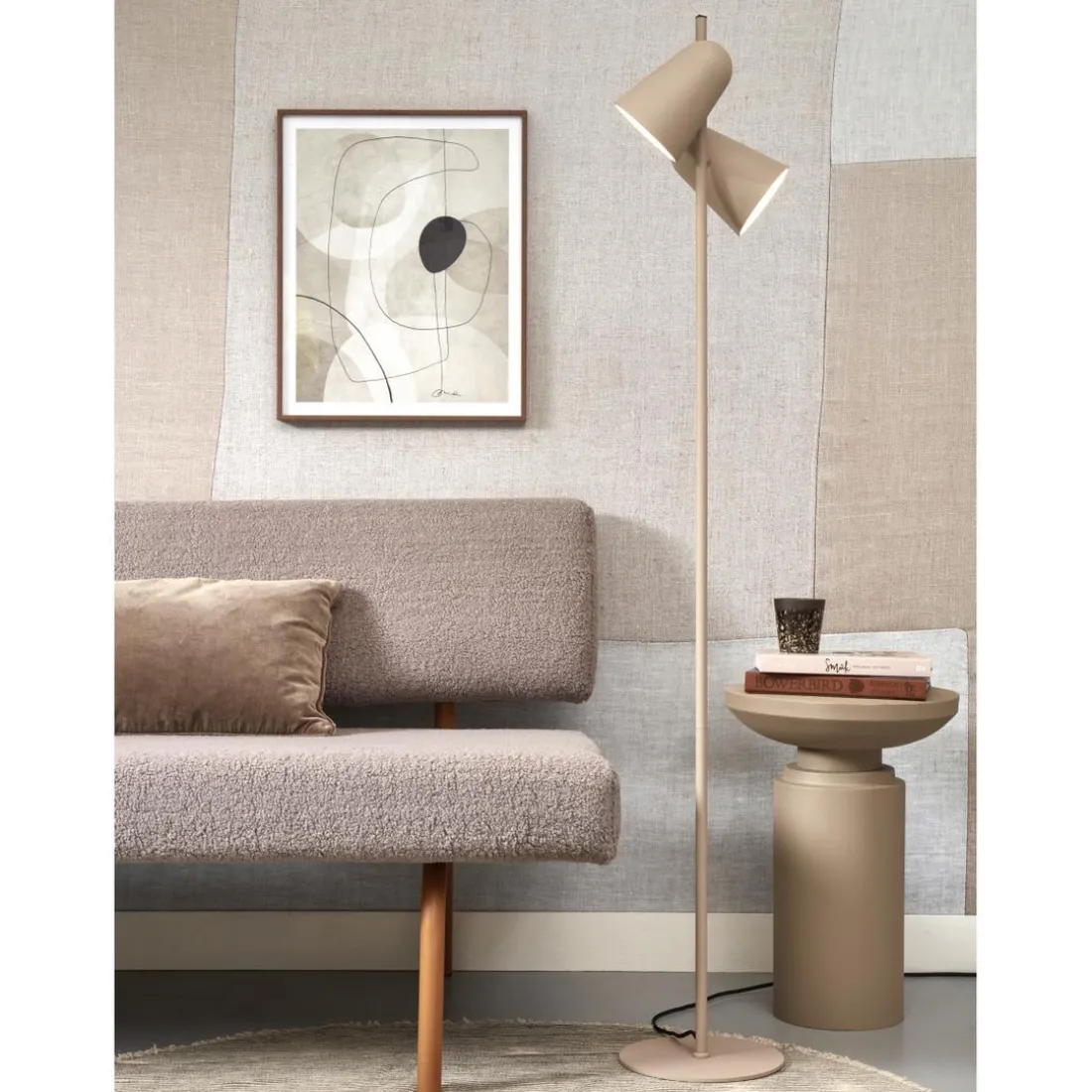 Lampe sur Pied en Métal SALAMANCA Sable