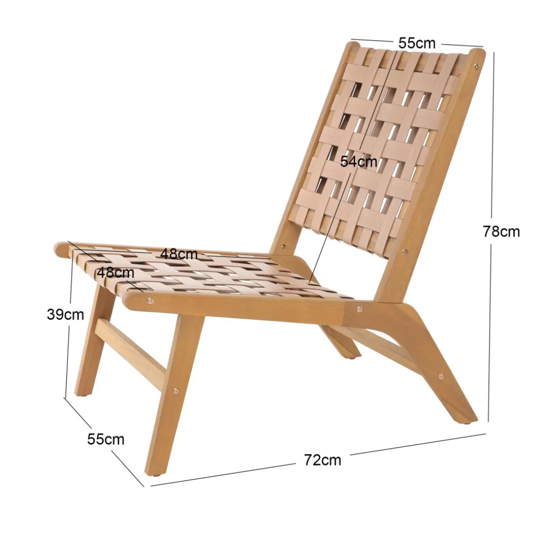 Le fauteuil intérieur extérieur en acacia massif AGUILARES