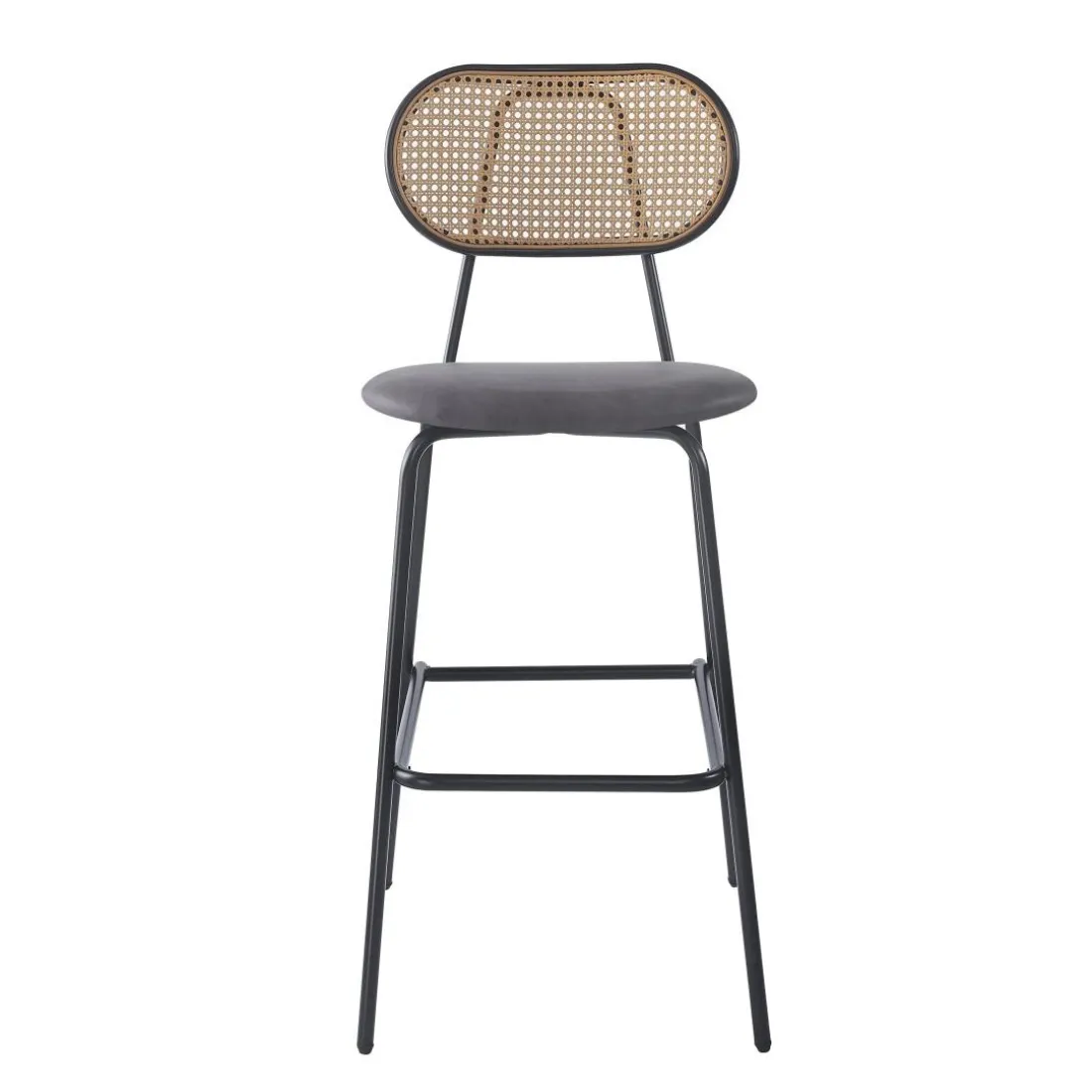 Le tabouret de bar OREBRO design industriel élégant assise garnie de mousse ultra-dense