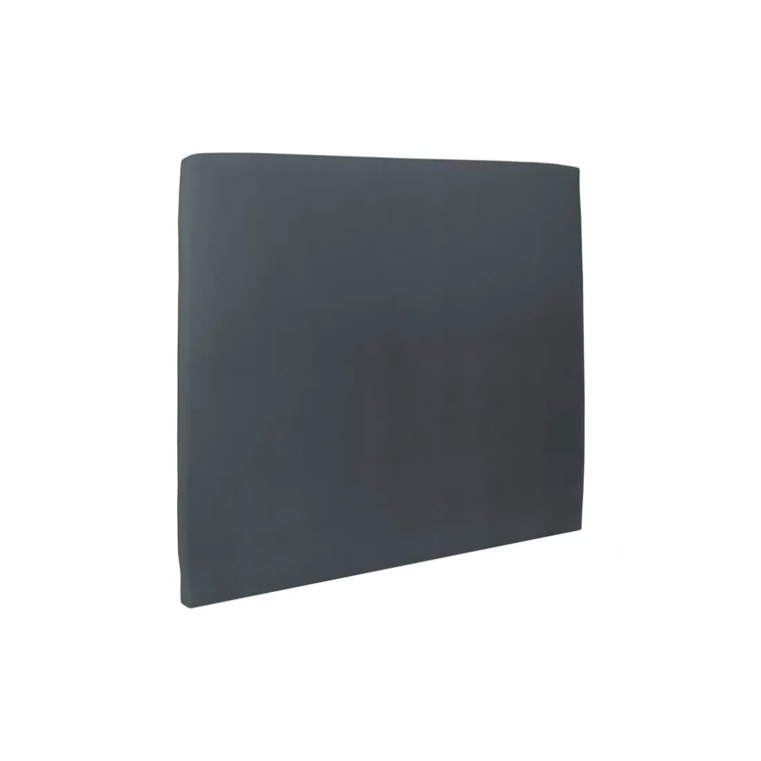 Lit avec tête de lit tapissier velours et sommier kit gris anthracite