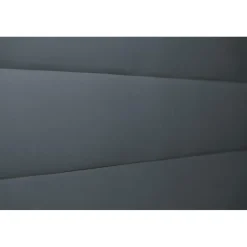 Lit avec tête de lit velours et sommier tapissier gris anthracite