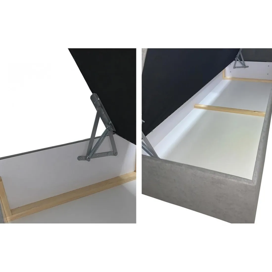 Lit Boxspring ROVINKA 160cm Tissu Beige
