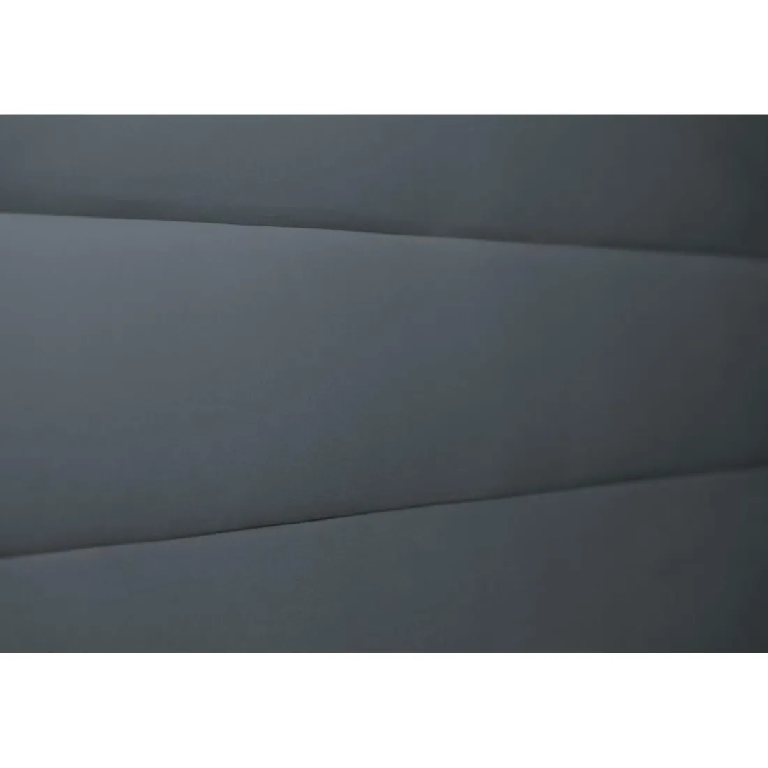 Lit coffre avec tête de lit lignes Velours Gris anthracite