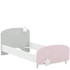 Lit enfant étoiles blanc rose