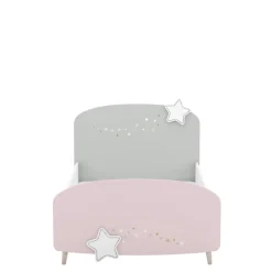Lit Enfant étoiles rose blanc