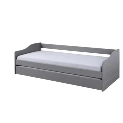 Lit Gigogne en Bois Massif Gris