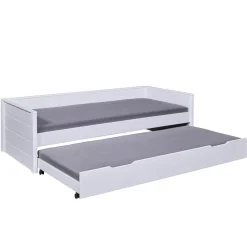 Lit multi fonction DREAM THE FUTURE blanc 90x200 Sommiers inclus Matelas non inclus