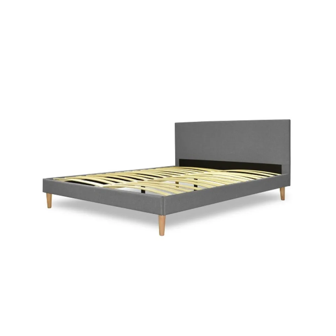 Lit nordik tissu gris clair