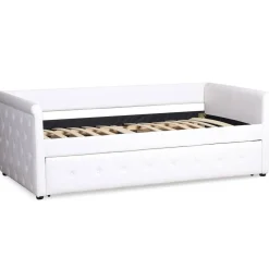 Lit simple gigogne Garry Simili Blanc
