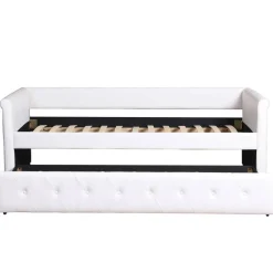 Lit simple gigogne Garry Simili Blanc