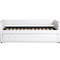 Lit simple gigogne Garry Simili Blanc