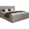 Lit-Coffre Avec Matelas Et Sur-Matelas ROVINKA 140cm Tissu Beige