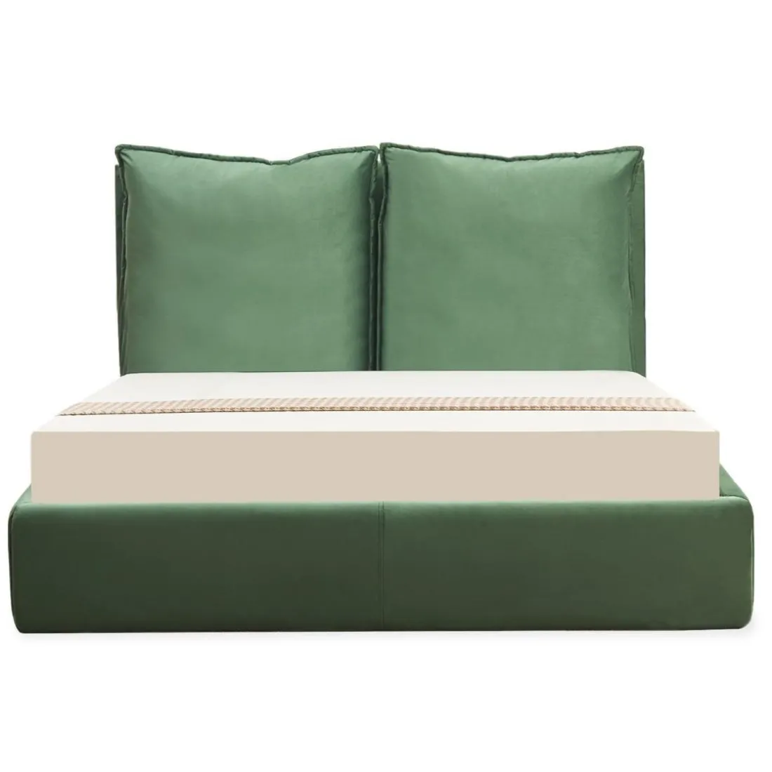 Lit-coffre Coussino sommier relevable Velours