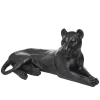 Léopard couché en résine 80x39x38cm